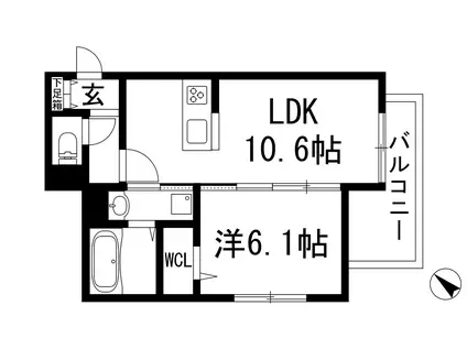 D-RESIDENCE井口堂(1LDK/2階)の間取り写真