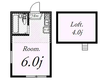 ユナイト上町ヘルマンミュラー(ワンルーム/2階)の間取り写真