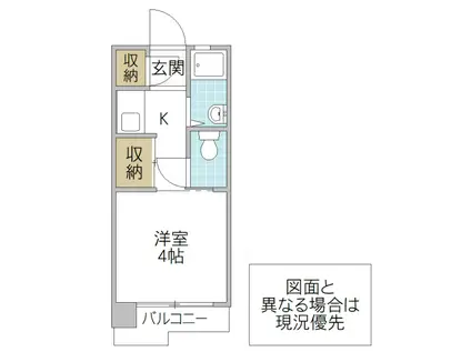 サンロード多賀(1K/1階)の間取り写真