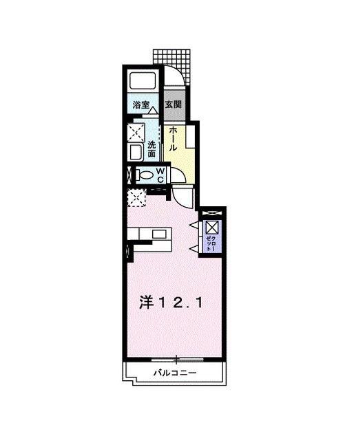 シーガル ハイツII(ワンルーム/1階)の間取り写真