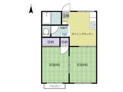 サンハイツいずみ(2DK/1階)の間取り写真