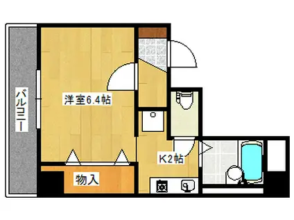 ネスト翠(1K/3階)の間取り写真