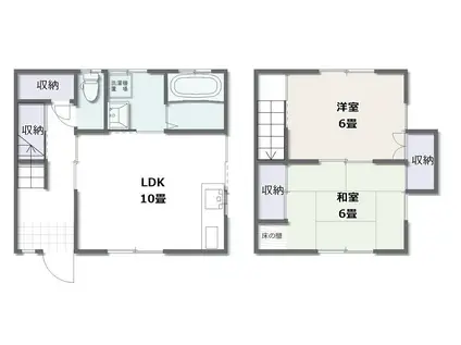 シティーコーポKK(2LDK/1階)の間取り写真