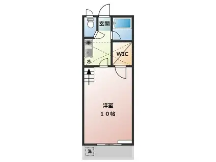 セザンヌ前芝(1K/2階)の間取り写真