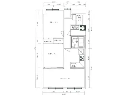東建多摩川マンション(2LDK/5階)の間取り写真