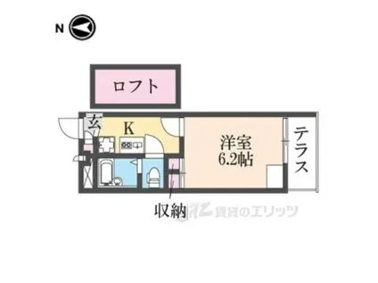 レオパレスパレス猪名寺Ⅲ(1K/1階)の間取り写真