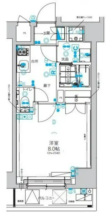 Verona板橋本町LUSSO 8階階 間取り