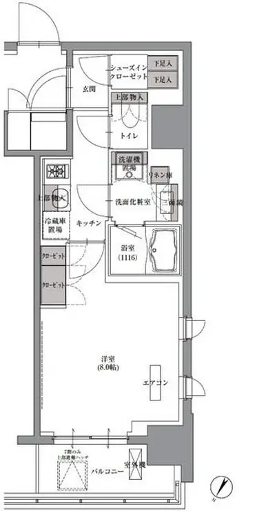プレジリア人形町 7階階 間取り