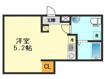 フィオーレ金町II(ワンルーム/3階)の間取り写真