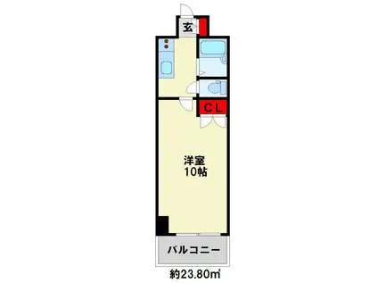 ウインズ竪町(1K/5階)の間取り写真