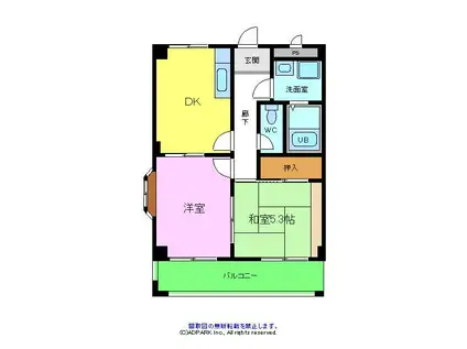 ブリーズK(2DK/4階)の間取り写真