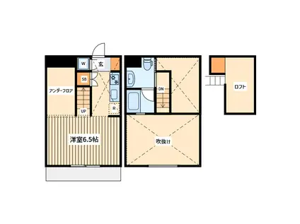 パーシモン1(ワンルーム/1階)の間取り写真