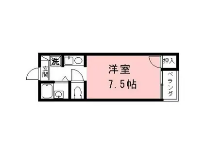 エムパヤール(ワンルーム/1階)の間取り写真