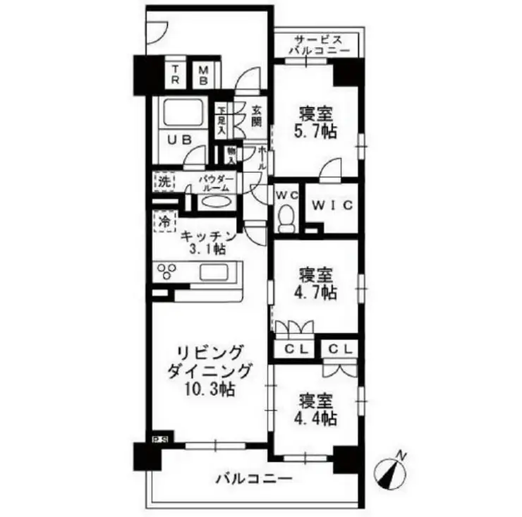 シャンピアグランデ深沢 2階階 間取り