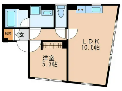 RECX NAKAITABASHI(1LDK/2階)の間取り写真