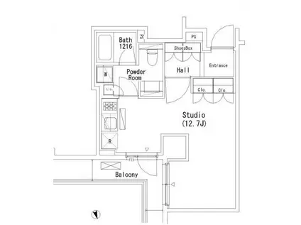 パークアクシス代官山(ワンルーム/3階)の間取り写真