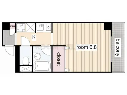 ドミール新栄(1K/3階)の間取り写真