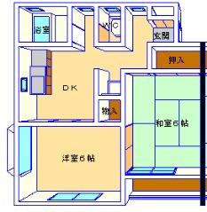 エスペランス(2K/1階)の間取り写真