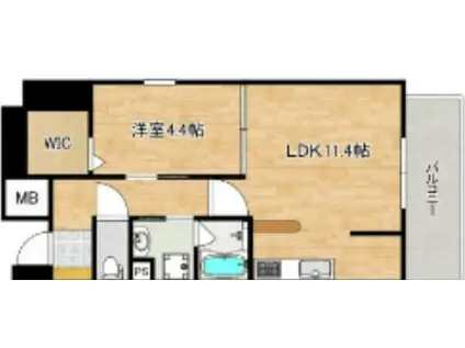 ロイジェント玉川(1LDK/5階)の間取り写真