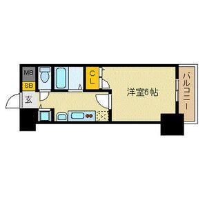 プレサンス名古屋STATIONビーフレックス(1K/10階)の間取り写真