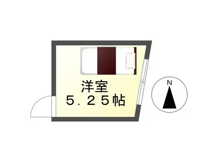 中央2丁目アパート(ワンルーム/3階)の間取り写真