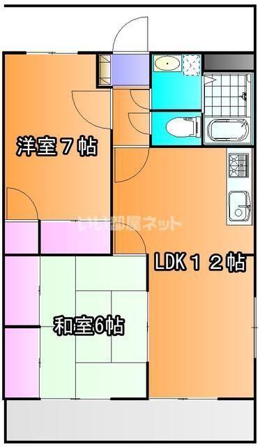 メゾン酔芙蓉(2LDK/2階)の間取り写真