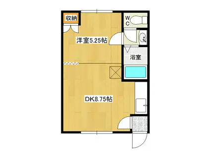 CORPO TOSHI(1DK/2階)の間取り写真