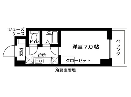 ライク菊川イースト(1K/5階)の間取り写真