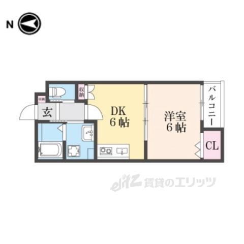 グレートヒルズ8番館(1DK/3階)の間取り写真
