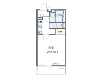 カーサウーノ(1K/3階)の間取り写真