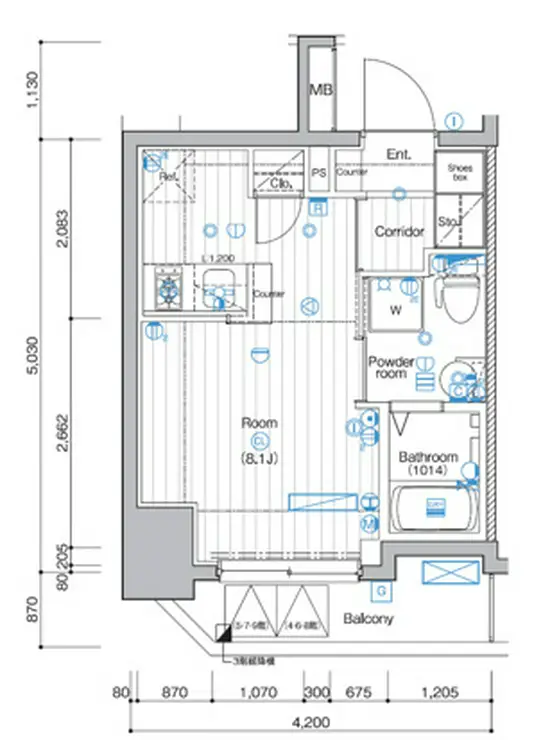 SYNeX横濱阪東橋 3階階 間取り