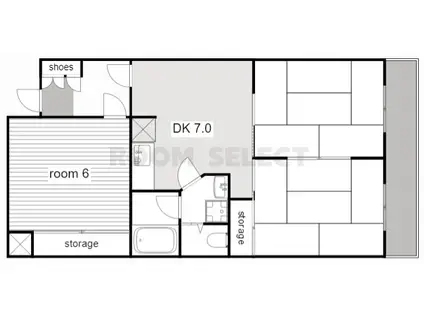アーク稲元(3DK/4階)の間取り写真