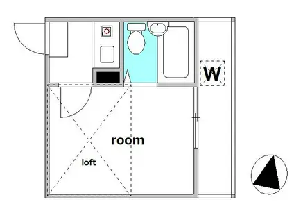 ライフピアベルストーク(1K/1階)の間取り写真