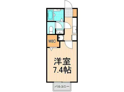 ハイツプラド(1K/2階)の間取り写真