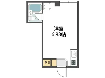 オリーブハウスII(ワンルーム/3階)の間取り写真