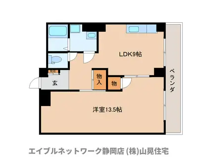 メゾン鷹匠(1LDK/4階)の間取り写真