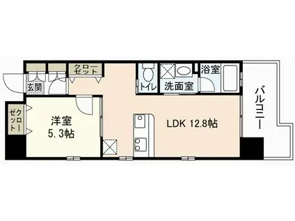 ルーベル楠木(1LDK/4階)の間取り写真