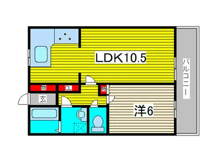 メゾン小池(1LDK/1階)の間取り写真