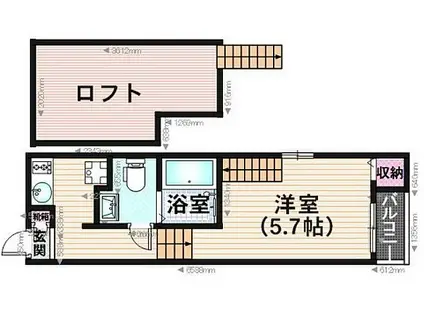 BEAR DE VALLEY(1K/1階)の間取り写真