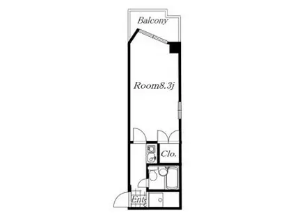 ネオハイツ平和(1K/3階)の間取り写真