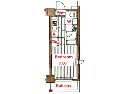 ガーラ・ステーション横濱大通公園(1K/9階)の間取り写真
