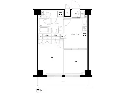 ルーブル墨田立花(2DK/4階)の間取り写真
