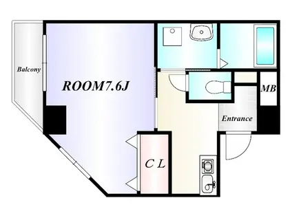 矢島ビル(1K/5階)の間取り写真
