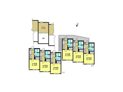 CANARD逗子(1K/2階)の間取り写真