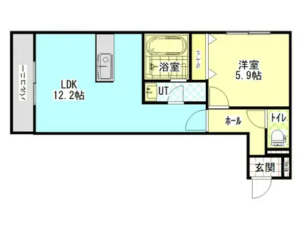 ステラガーデン(1LDK/5階)の間取り写真