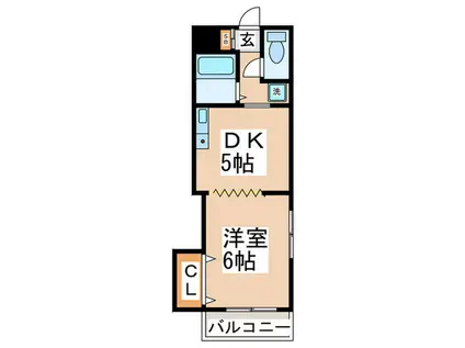 メゾネット明石(1DK/1階)の間取り写真