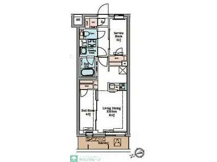 LUMINOUSつつじヶ丘(2LDK/2階)の間取り写真