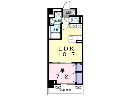 ラフィナージュ(1LDK/6階)の間取り写真