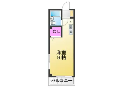 リズ松が丘(ワンルーム/3階)の間取り写真