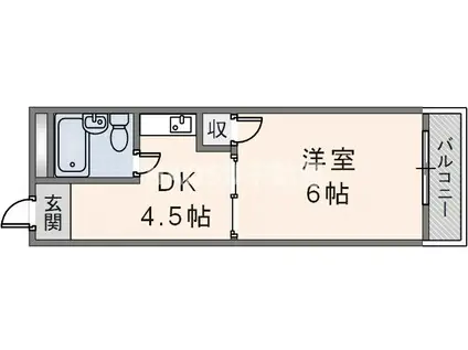 エスクードARAMOTO(1DK/3階)の間取り写真